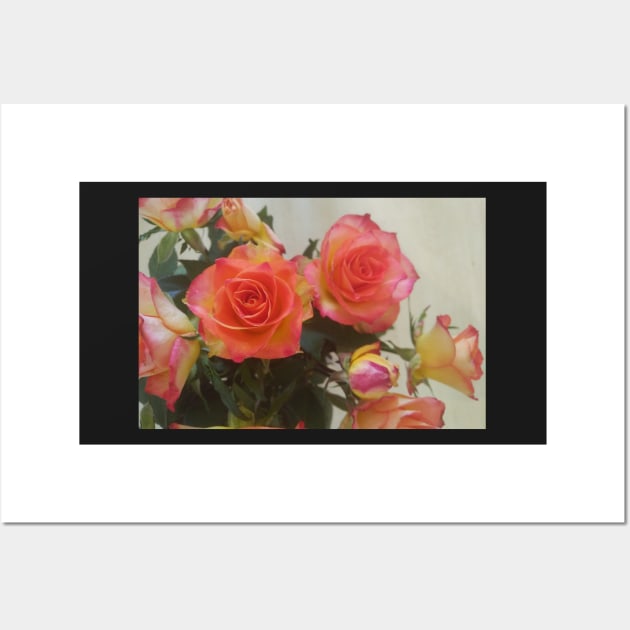 Roses, yellow and pink Wall Art by TreacleDesigns